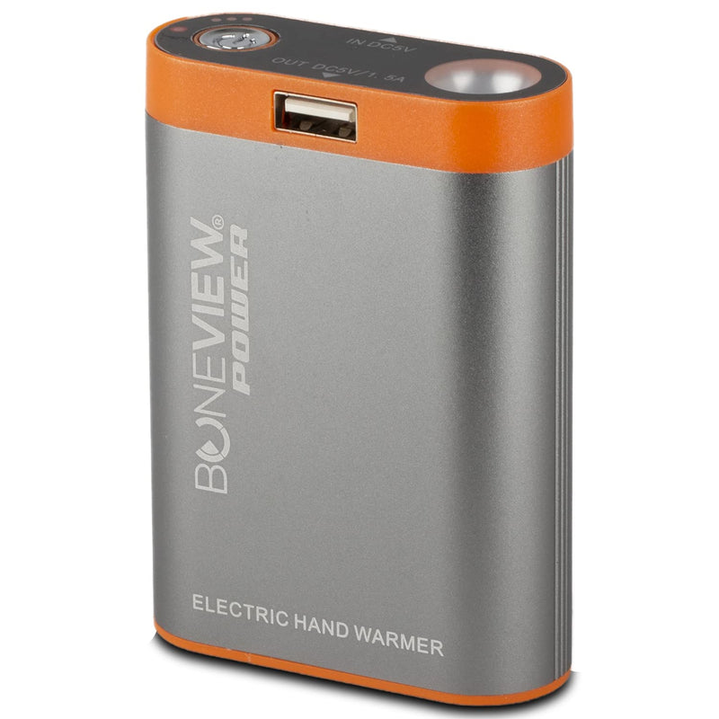 Electric Hand Warmer Phone Charger - HotPocket Lithium Ion Battery Pack, 115 Degree Heat for up to 8 Hours, Charge iPhone or Android Phones, Flashlight, Rechargeable 9900 mAh Portable Power
