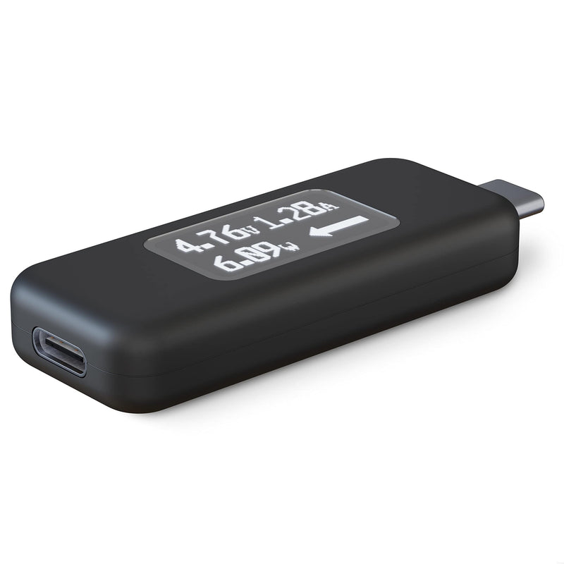 Plugable USB C Power Meter Tester for Monitoring USB-C Connections - Digital Multimeter for USB-C Cables, Laptops, Phones and Chargers