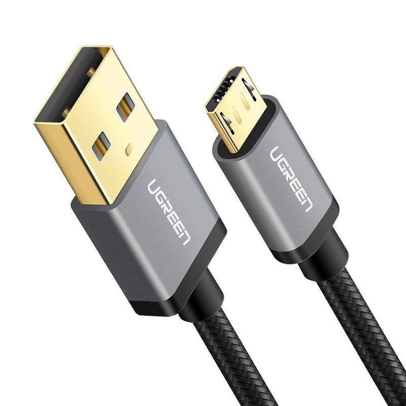 UGREEN Micro USB Cable Nylon Braided Fast Quick Charger Cable USB to Micro USB 2.0 Android Charging Cord for Samsung Galaxy S7 S6 Note LG Nexus Nokia PS4 Xbox One Controller 6ft Black