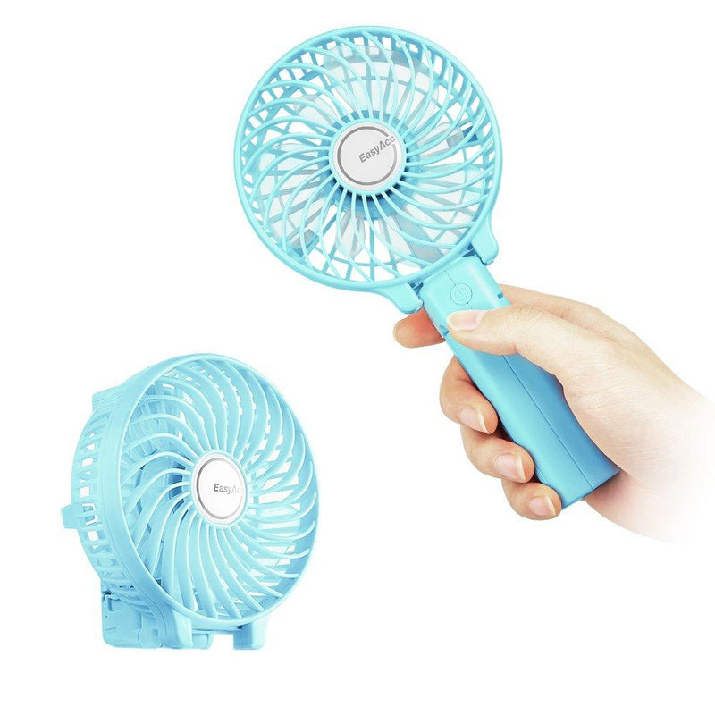 Mini Handheld Fan, EasyAcc Personal Cooling Fan Lifetime Warranty Personal Battery Fan USB Desk Fan Small Folding Portable Table Fan Rechargeablefor Travel Office Room Household Green 2600mAh Battery