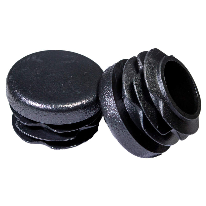 Prescott Plastics 1â€ (25.4 mm) Round Plastic Plug Insert, Black End Cap for Metal Tubing, Fences, Glide Protection for Chairs and Furniture (10 Pack) 10