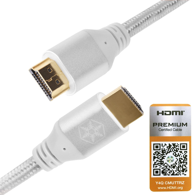 Silverstone HDMI Cable 4k Resolution at 60Hz, with HDMI 2.0b Certification in Silver Color CPH01S-1800 Silver 1800MM HDMI Cable