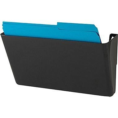 1InTheHome Single Pocket Black Wall File, Letter Size 1 Pocket