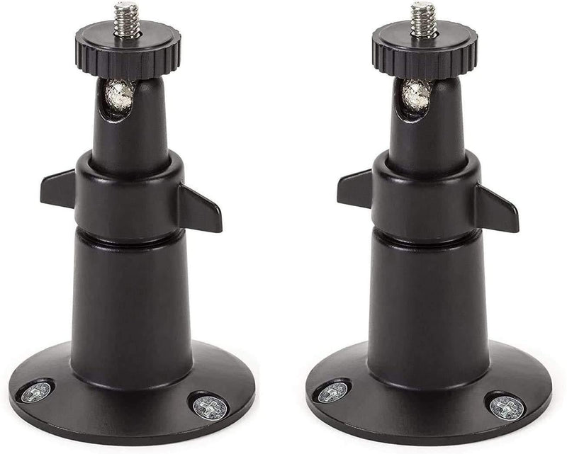 Adjustable Indoor/Outdoor Security Metal Wall Mount Compatible with Arlo Pro/Pro 2/Pro 3/Pro 4/Ultra/Ultra 2, & Others - Ring Stick Up Cam Battery, eufyCam E/2C, Wyze Cam Outdoor/Pan (2 Pack, Black)