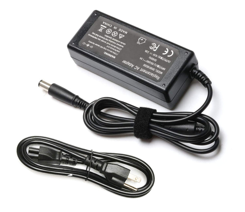 65W Laptop Charger AC/DC Adapter for HP Pavilion G4 G6 G7 M6 DM4 DV4 DV5 DV6 G60 G61 G72; EliteBook 2540p 2560p 2570p 2730p 2740p Power Supply Cord