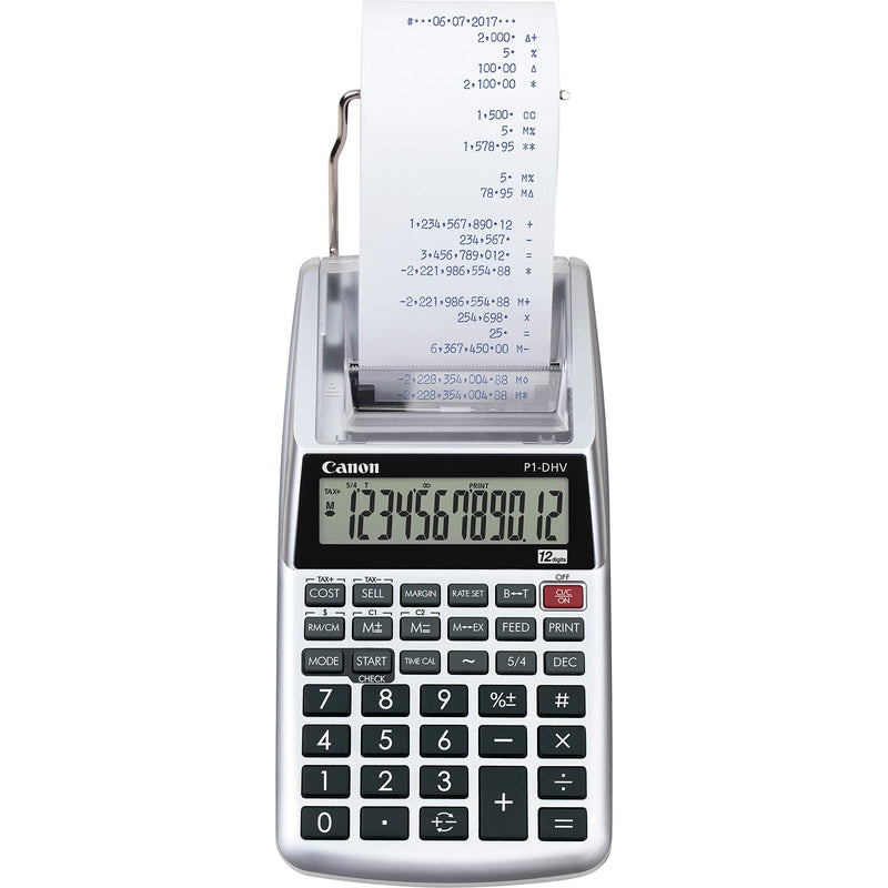 Canon P1-DHV-3 Printing Desktop Calculator, Sliver (2203C001)