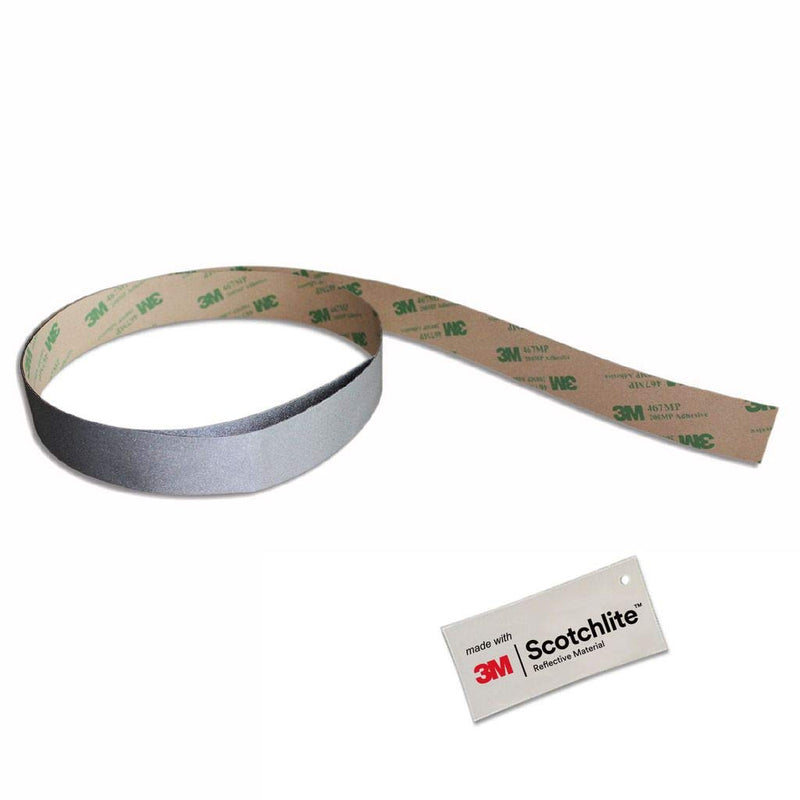 Salzmann 3M Reflective Tape - Universal High Visibility Tape for backpacks, helmets, bikes, cars, etc. - Made with 3M Scotchlite Silver, 1 Roll (2" x 39")