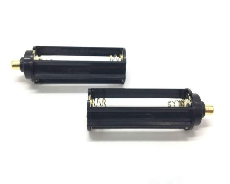 Cafurty 2Pcs Black Battery Holder for 3 x 1.5V AAA Batteries Flashlight Torch - 2 Pack