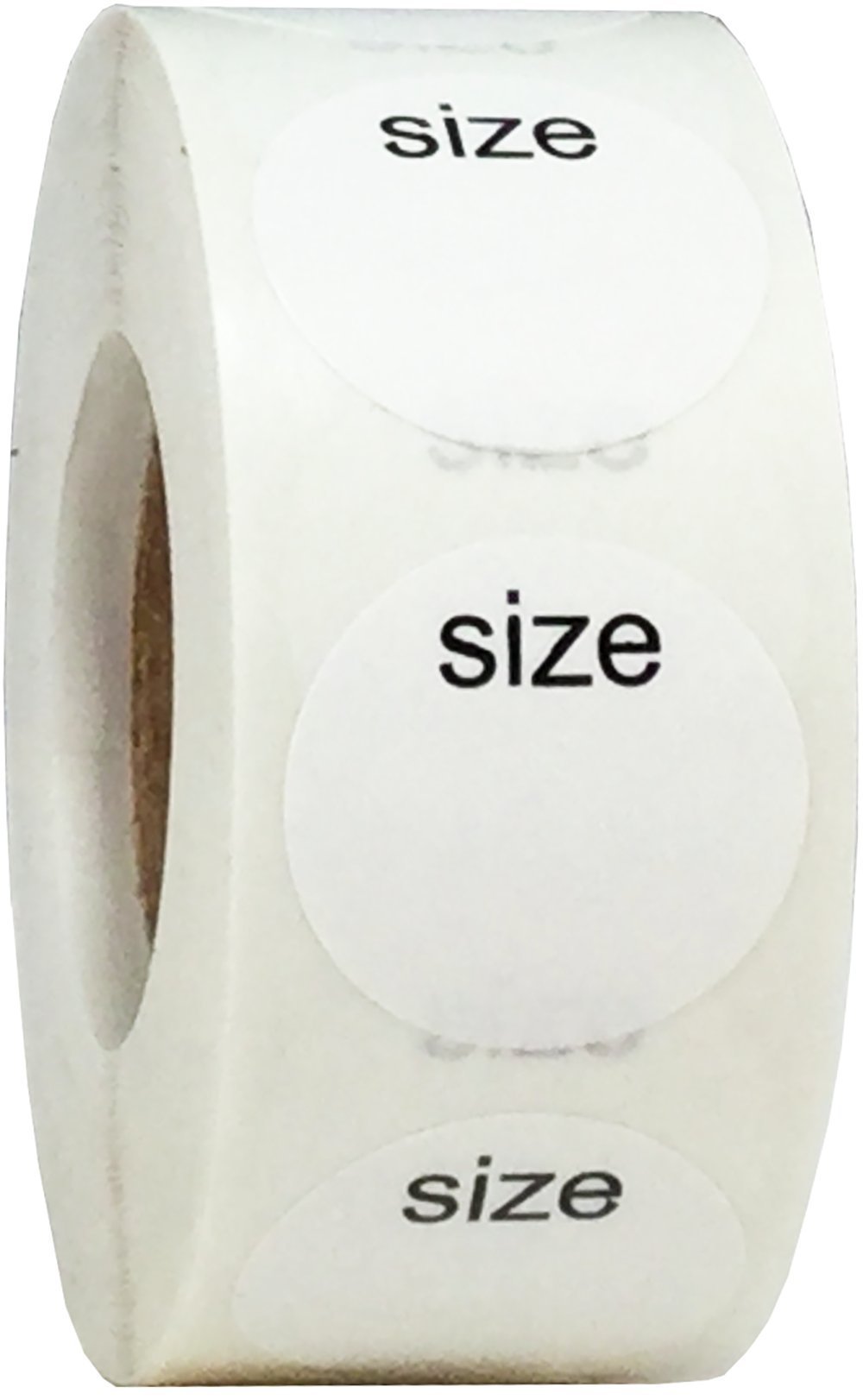 Shoe Size Blank White Stickers for Retail Clothing 0.75 Inch 500 Total Adhesive Labels White Blank