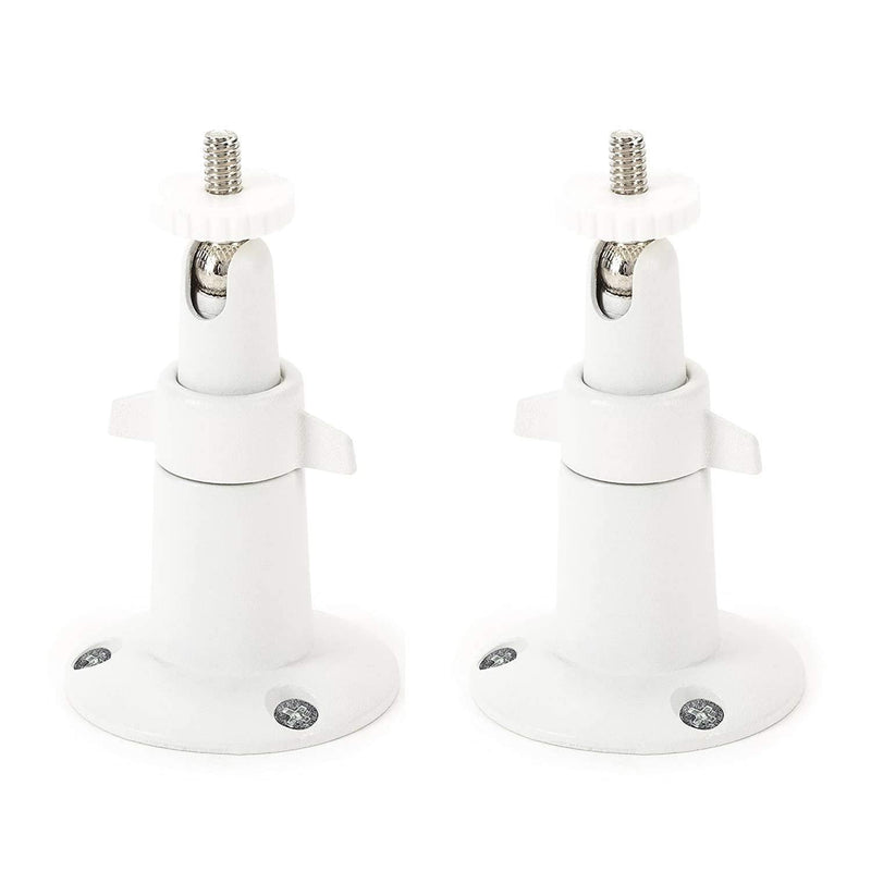Adjustable Indoor/Outdoor Security Metal Wall Mount Compatible with Arlo Pro/Pro 2/Pro 3/Pro 4/Ultra/Ultra 2, & Others - Ring Stick Up Cam Battery, eufyCam E/2C, Wyze Cam Outdoor/Pan (2 Pack, White)