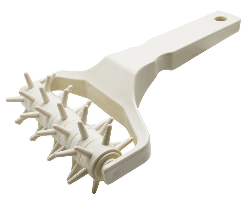 Meta-U Time-Saver Pizza Dough Roller Docker - Dough Blistering Killer - Buy One Get Three (Pizza Cutter and Pastry Scraper) - Gift Package White