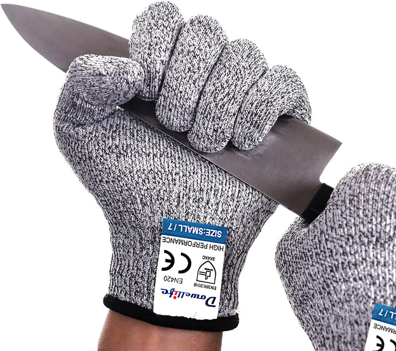 Dowellife Cut Resistant Gloves Food Grade Level 5 Protection, Safety Kitchen Cuts Gloves for Oyster Shucking, Fish Fillet Processing, Mandolin Slicing, Meat Cutting and Wood Carving, 1 Pair (Large) Large (Pack of 1)