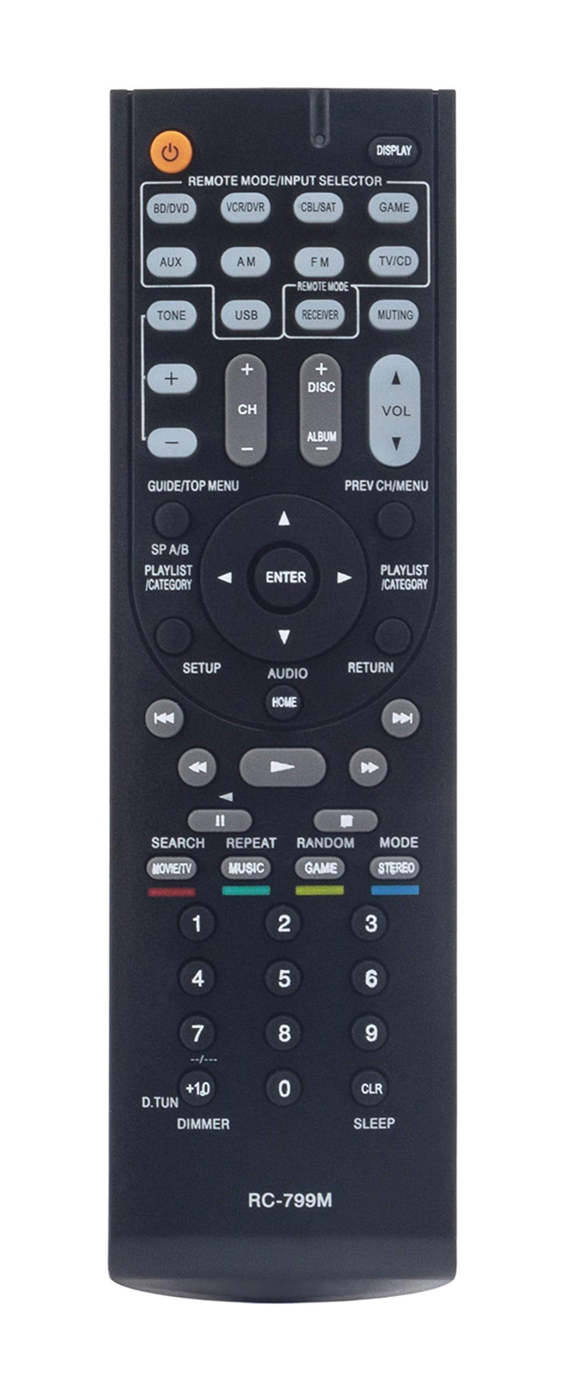 New RC-799M Replaced Remote fit for ONKYO HT-R391 HT-R558 HT-R590 HT-R591 HT-RC330 HT-RC430 HT-S3500 HT-S5400 HTS-5500 TX-SR309 TX-SR313 Audio Video Receiver