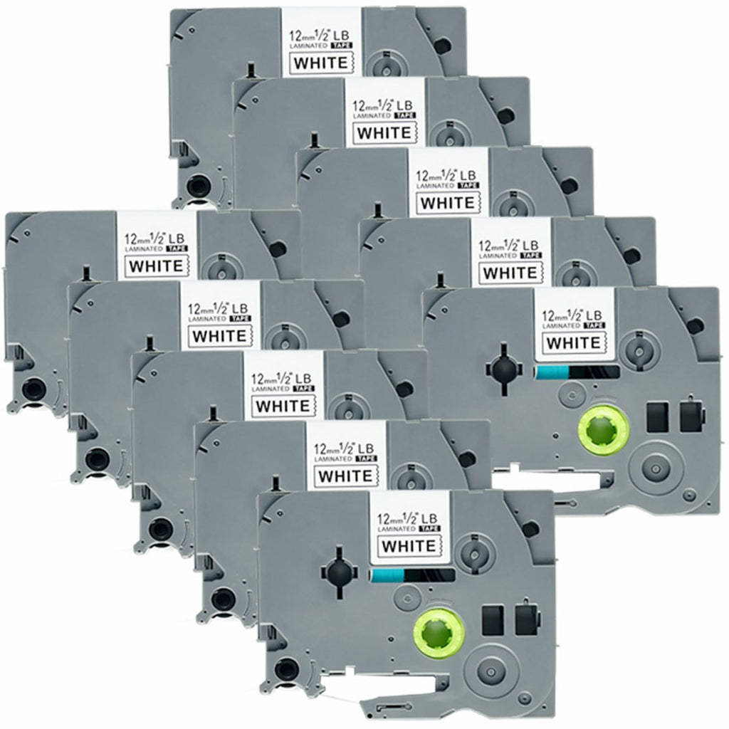 TZ-231,Tze231,Tze-231,LaBold TZ231 Label Tape Replacement for Brother P-Touch, Laminated 0.47" x 26.2 feet(12mm x 8m), Compatible with PTD210 PTH100 PTD400AD PTP700 PTD600 PT1230PC etc (10 Pack) 10