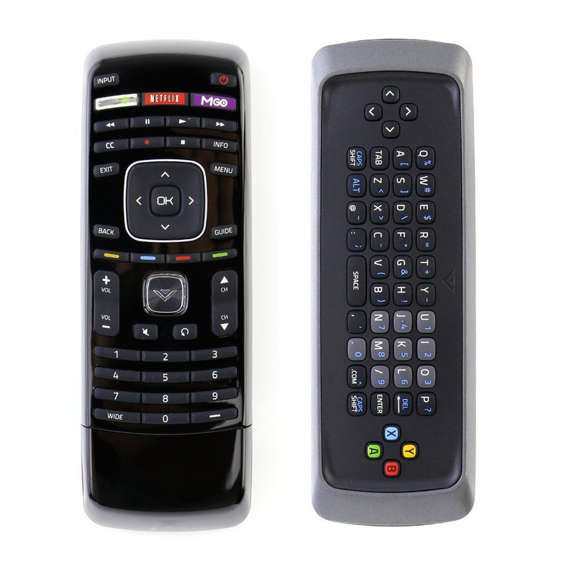 XRT302 QWERTY Keyboard Remote Control fit for Vizio TV E601i-A3 E701i-A3 E650i-A2 D650i-B2 M420SV M470SV M550SV M320SR M370SR M420SR E3D320VX E552VL E472VL M470VSE M650VSE M550VSE M420KD
