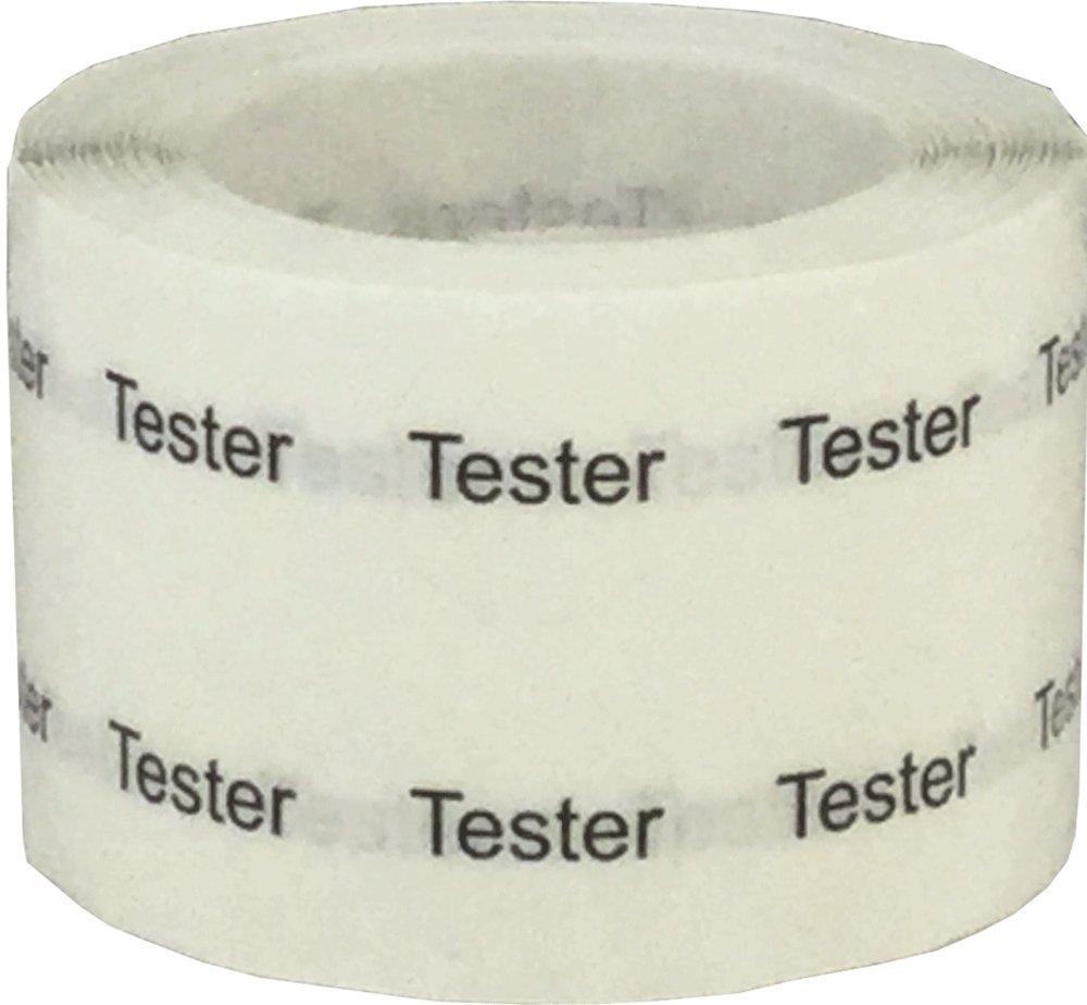 Clear Tester Stickers, 1/2 Inch Round, 1000 Labels on a Roll Clear
