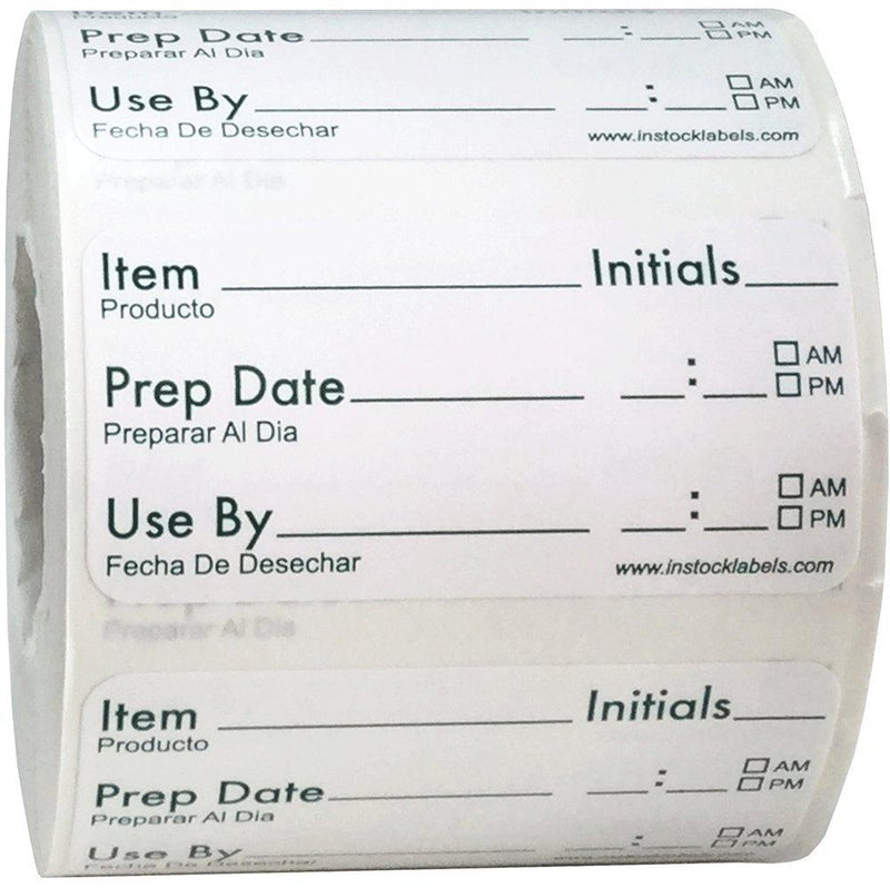 Removable Food Storage Shelf Life Labels for Food Rotation Use by Preparation Stickers Prep Date 1 x 2 Inch 500 Adhesive Stickers
