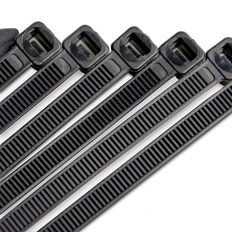 Flurhrt F-01 Nylon Zip Ties, Cable Ties 10 Inch, Black, Pack of 100