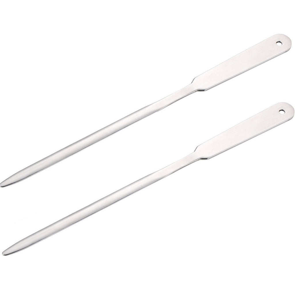 2 Pack Letter Openers Envelope Opener Stainless Steel Hand Letter Envelope Knife Lightweight Envelope Slitter (Silver)