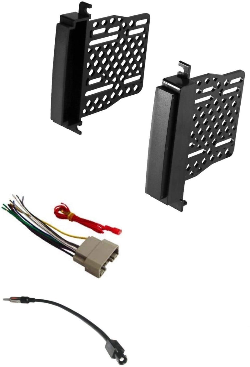 ASC Audio Car Stereo Radio Install Dash Kit, Wire Harness, and Antenna Adapter to Add a Double Din Radio for some 2011 2012 2013 Dodge Durango, 2011-2013 Jeep Grand Cherokee