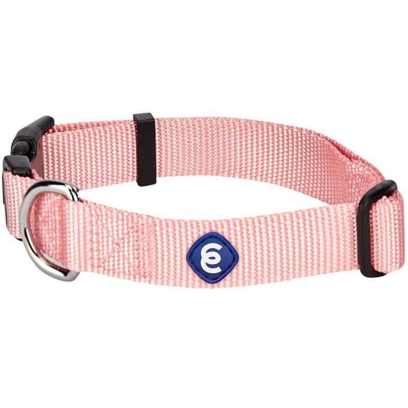 Blueberry Pet Essentials 20+ Colors Classic Nylon Adjustable Dog Collars, Personalized Dog Collars, for Puppy Small Medium Large Dogs X-Small (Pack of 1) A Color: Baby Pink