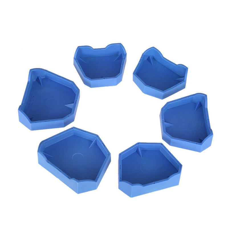 Dental Model Base Set Anself Dental Lab Former Base Kit Dental Impression Trays (6pcs Dental Model Base Set)