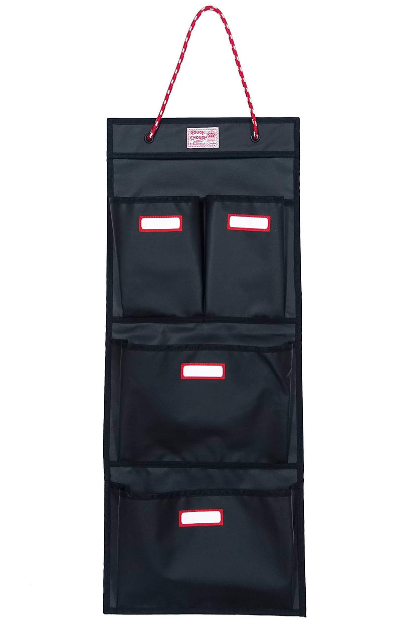 Rough Enough Entryway Door Hanging Wall Organizer Police Locker Storage Organizer for Work Home School Office Gym Accessories Black