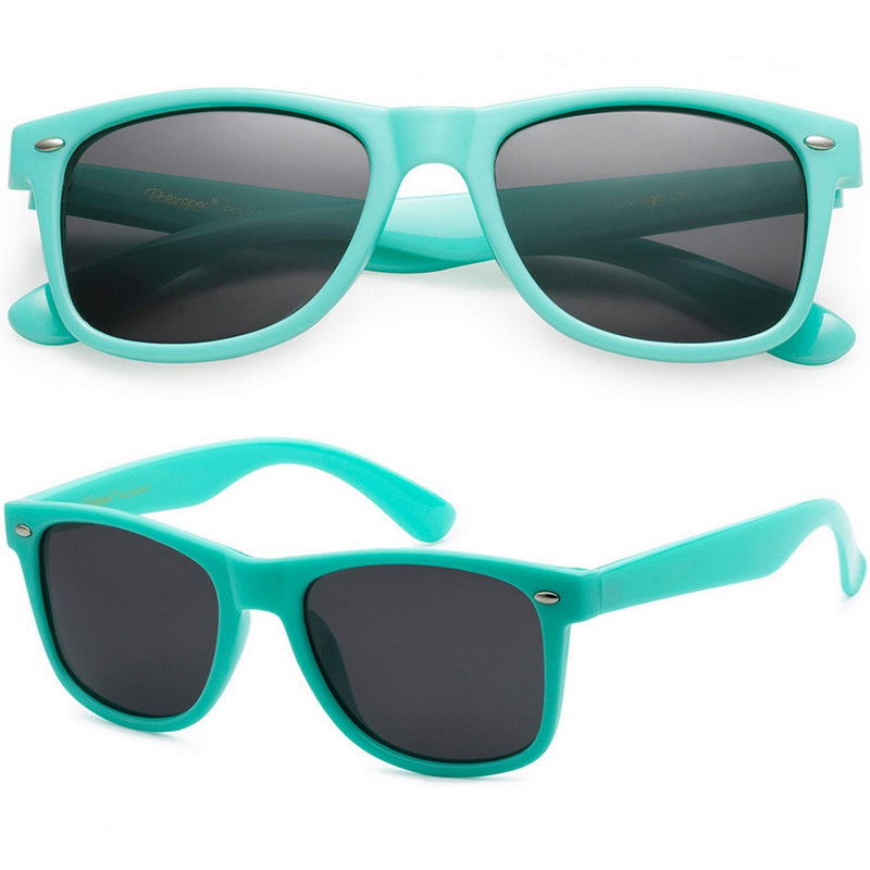 Polarspex Mens Sunglasses - Retro Sunglasses for Men & Women - Driving, Fishing Sunglasses For Men - Polarized Cool Shades Turqoise Teal | Smoke 52 Millimeters