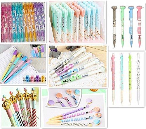 Jollin 12 Cute Korean Kawaii Mechanical Pencils With Erasers And Leading Refills Style Mixed