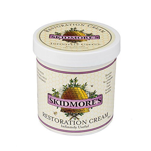 Skidmore's Restoration Cream | Genuine Leather and Wood Restorer, Softener, and Conditioner | 100% Natural Non-Toxic Formula | Kit Will Restore and Repair Dry Leather and Wood Products in The Home 1 Pint
