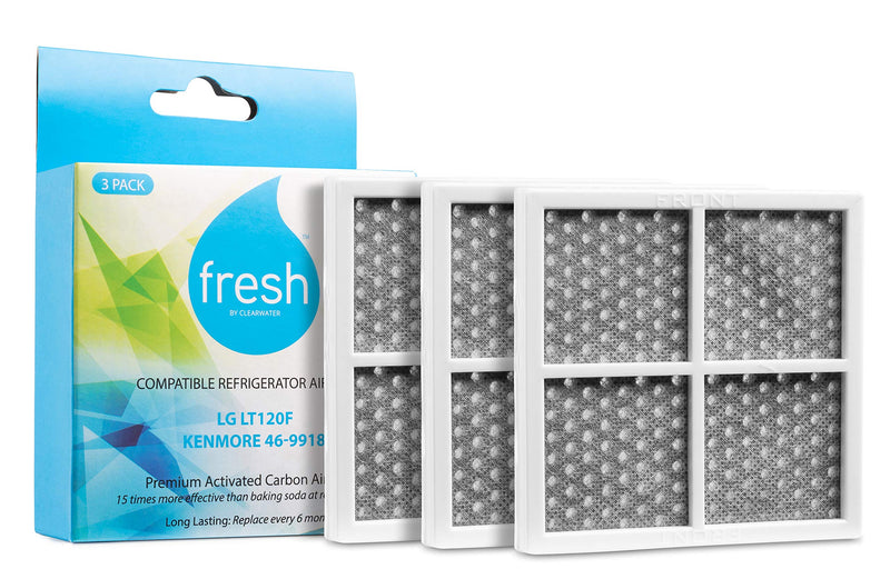 Fresh LG LT120F Air Filter Replacement, Compatible Model Numbers: Kenmore Elite 9918, 795 and LG ADQ73214404, LMXS30776S, 3 Pack - Fresh