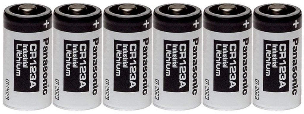 Panasonic Industrial CR123A Lithium Battery 3V 6 Pack