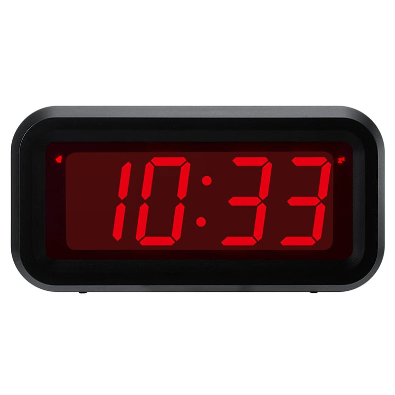 Timegyro Small Wall /Shelf /Desk Digital Clock Only Battery Operated with 1.2" Large Display. 4pcs Batteries Can Keep The Time Display Day and Night for More Than One Year (Black)