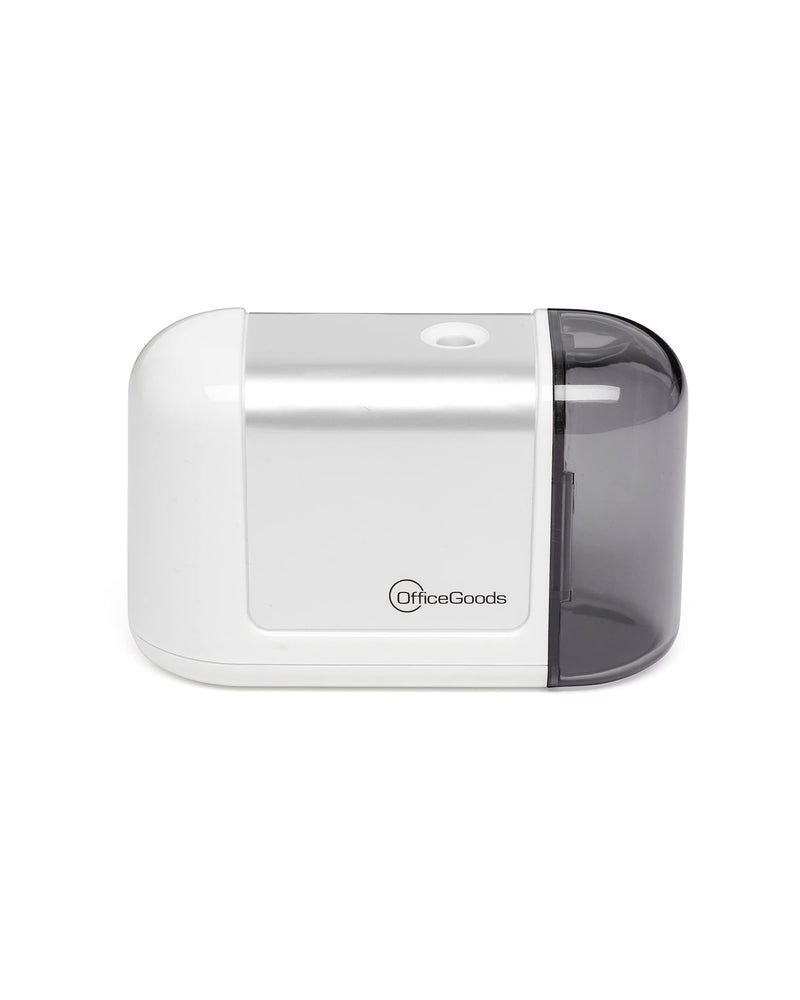 White Battery-Operated Pencil Sharpener - Electric & Portable Mini Pro with No Power Cord - Safe for Kids White