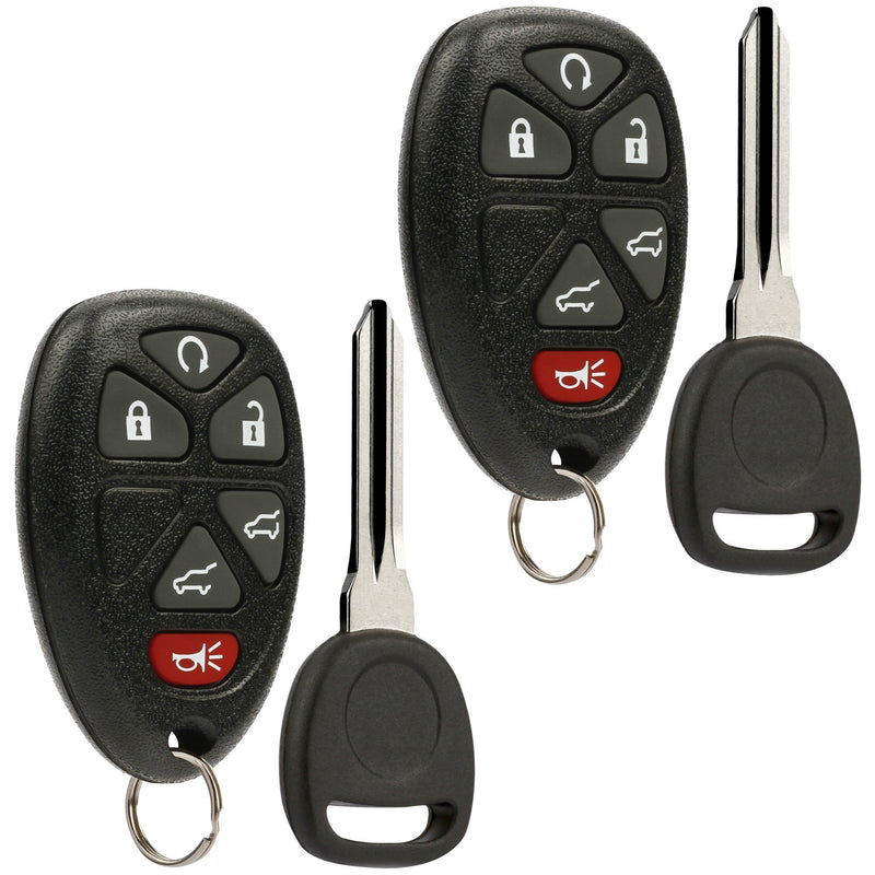 Car Key Fob Keyless Entry Remote with Ignition Key fits Chevy, Cadillac, GMC (OUC60270, OUC60221), Set of 2 g-427 46-key [2]