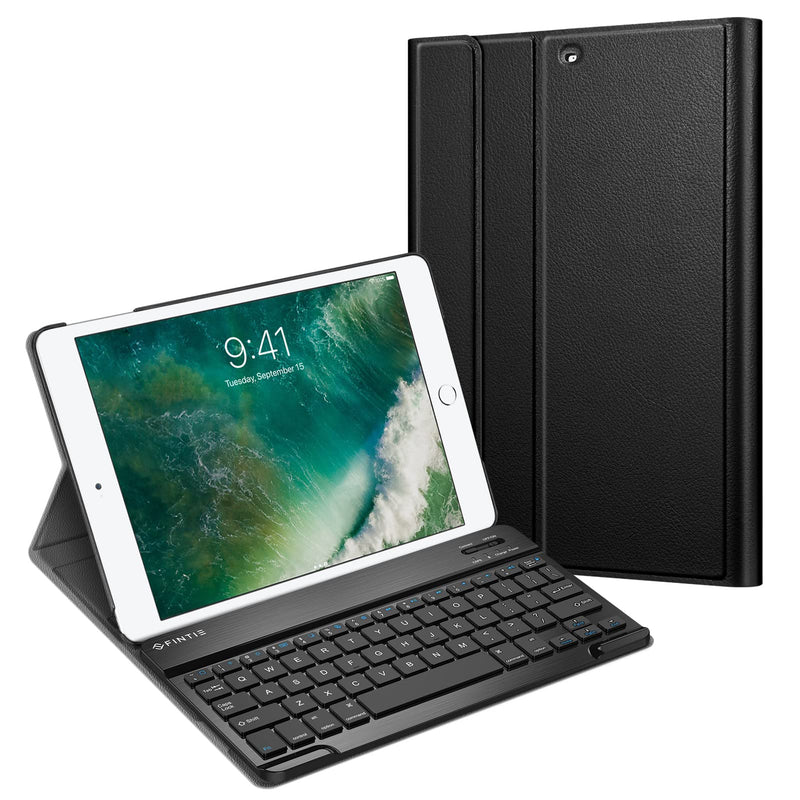 Fintie Keyboard Case for iPad 9.7 2018/2017 / iPad Air 2 / iPad Air - Slim Shell Stand Cover w/Magnetically Detachable Wireless Bluetooth Keyboard for iPad 6th / 5th Gen, Black