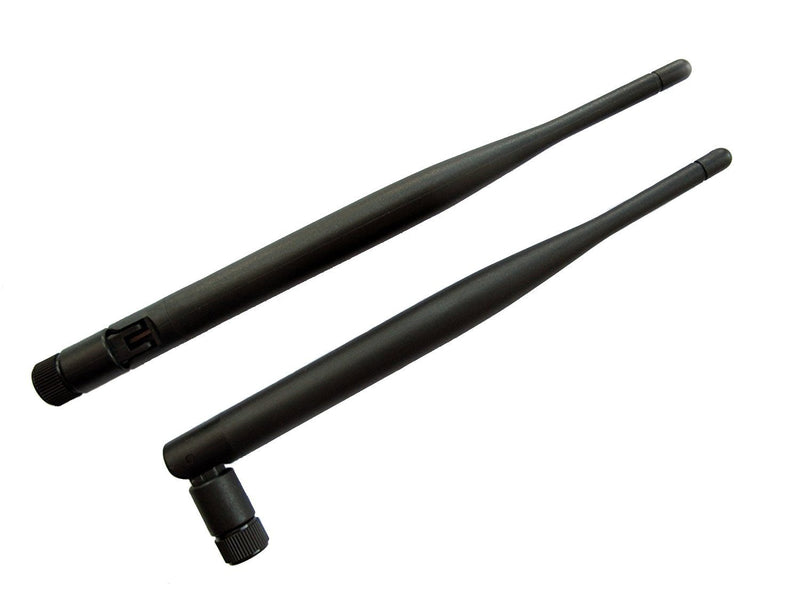 bestkong 2 PCS Black 2.4GHz 5dBi Omni WiFi Booster SMA Male Antenna for Wireless Router 8inch 20cm