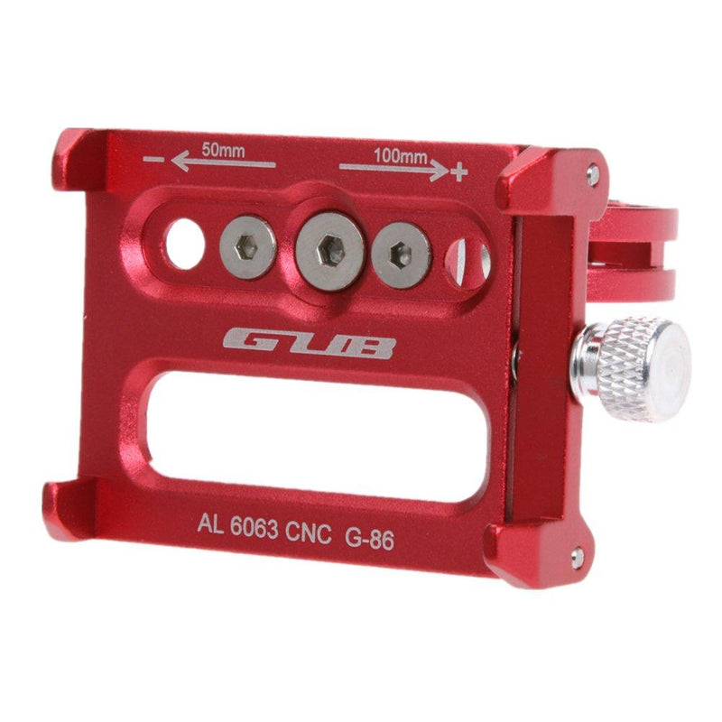 GUB Mountian Bike Phone Mount - Aluminum Alloy Universal Adjustable Bike Mount Cell Phone GPS Mount Holder Rotating Cradle Clamp for Bike Motorbike,iPhone Samsung Android All Smartphones (RED) RED