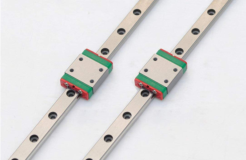 TEN-HIGH MGN7 100mm Linear Guide Rail Linear Motion Slide Rails Linear Motion Products, for 3D Printer and CNC Machine, 2pcs Rails + 2pcs MGN7C Block Bearings