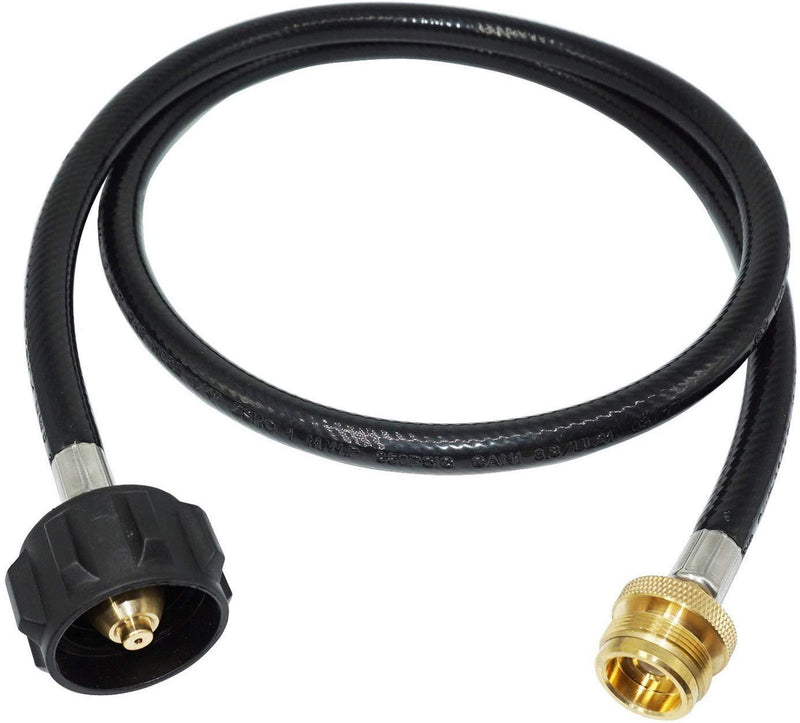 DOZYANT 4 Feet Propane Adapter Hose 1 lb to 20 lb Converter Replacement for QCC1 / Type1 Tank Connects 1 LB Bulk Portable Appliance to 20 lb Propane Tank 4Feet