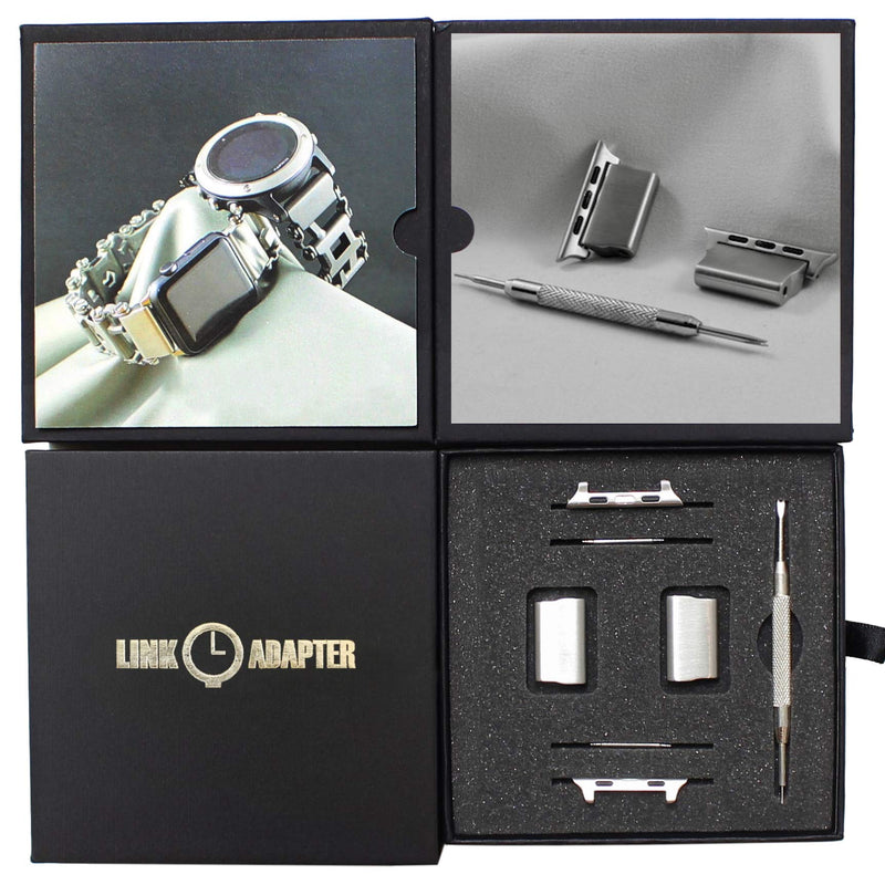 Link- watch adapter compatible with LEATHERMAN TREAD - Stainless Steel (compatible with Apple watch 44mm/ 42mm, Stainless Steel, TREAD) Apple watch 44mm/42mm