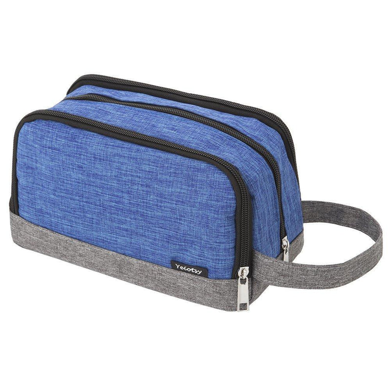 Kids Wash Bag, Yeiotsy Color Clash Portable Travel Toiletry Bag for Children's Camping Outing Short Trip (Blue) Blue