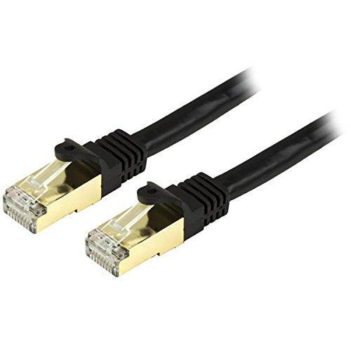 StarTech.com 2ft CAT6a Ethernet Cable - 10 Gigabit Shielded Snagless RJ45 100W PoE Patch Cord - 10GbE STP Network Cable w/Strain Relief - Black Fluke Tested/Wiring is UL Certified/TIA (C6ASPAT2BK) 2 ft / 0.5m