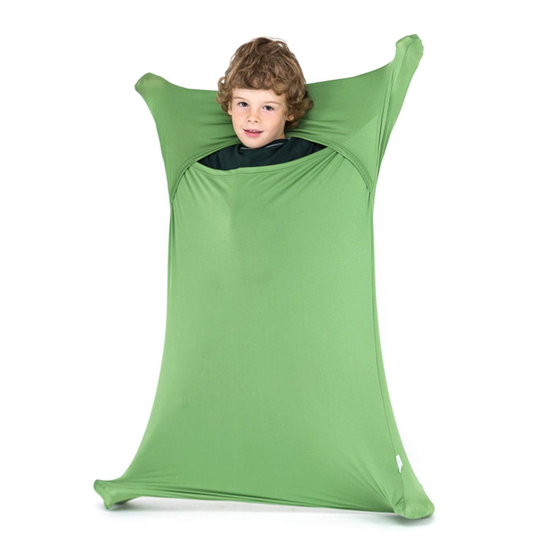 SANHO Premium Sensory Sock,Updated Version, Small, 35" L x 20" W, Good for Height:Up to 40" Green
