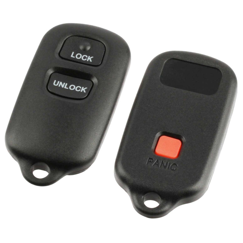 Key Fob Keyless Entry Remote Shell Case & Pad fits Toyota 1999-2001 Camry / 2003-2008 Corolla / 1998-2003 Sienna / 1999-2003 Solara t-14t-2b-case