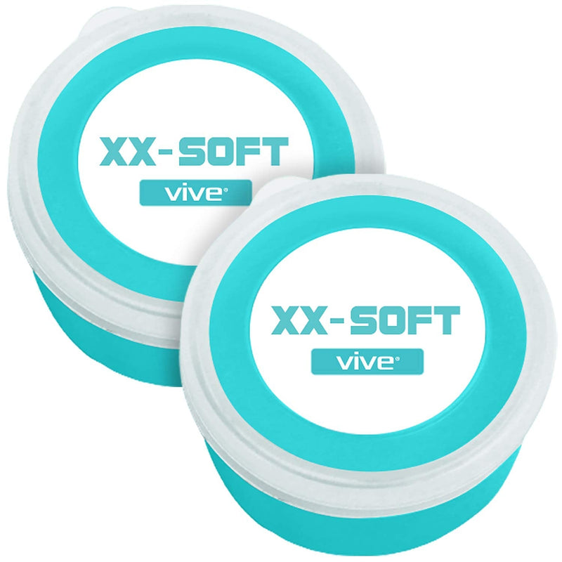 Vive Therapy Putty, Occupational Hand Tools (2 Pack) - Sensory Stress Relief - for Physical Exercise, Finger Pain, Grip Strength, Rehab, Arthritis, Adults, Forearms, Fidgeting, Motor Skills Teal (Xx-soft)