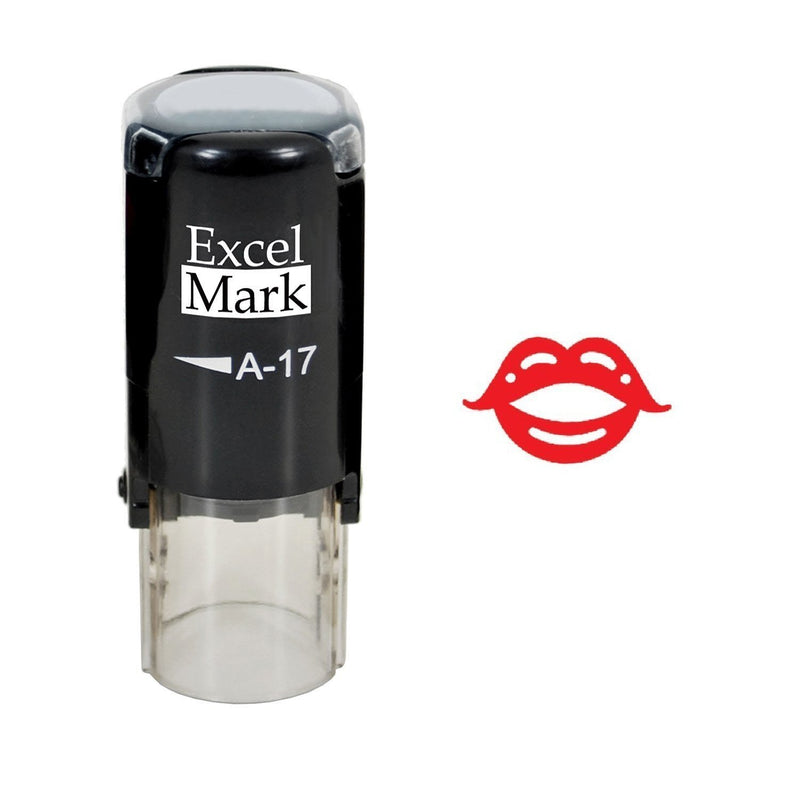 Lips - ExcelMark Self-Inking Rubber Stamp - Red Ink