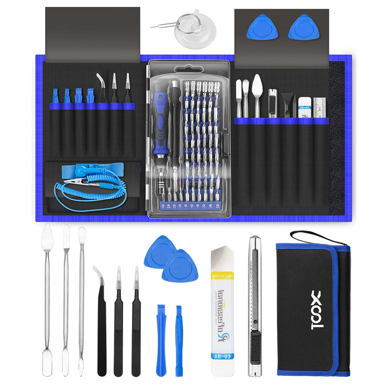 XOOL 80 in 1 Precision Screwdriver Set with Magnetic Driver Kit Professional Electronics Repair Tool Kit for Computer, PC, Mac-Book, Laptop, Tablet, iPhone, Xbox, Game Console