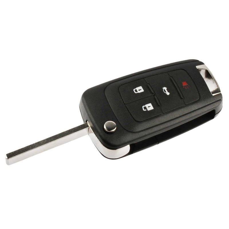 Key Fob Keyless Entry Remote Flip Shell Case & Pad fits Buick, Chevy, GMC g-512-4b-flip-case
