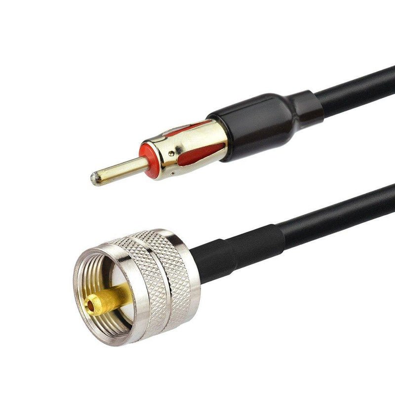 Eightwood PL259 UHF Male to Motorola AM/FM Male Plug Extension Lead 12 inches Coax RG58 for Radio Antenna Receiver
